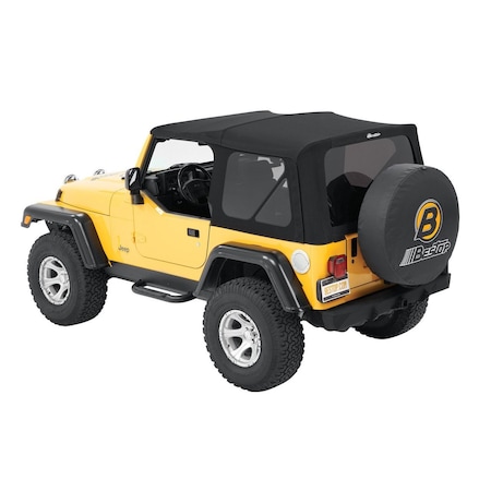 Bestop Replace-A-Top for OEM Hardware Tinted Black Premium Twill No Door Skins Included 79841-17